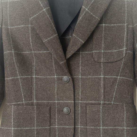 New Rag & Bone Women's Brown Checkered Blazer 6 - Picture 4 of 8